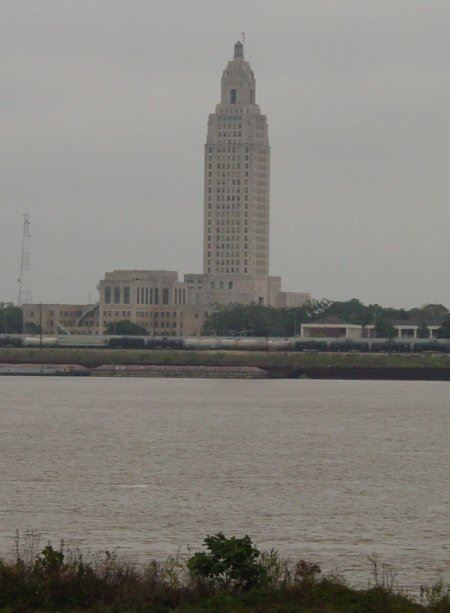 Building across from the Mississippi River