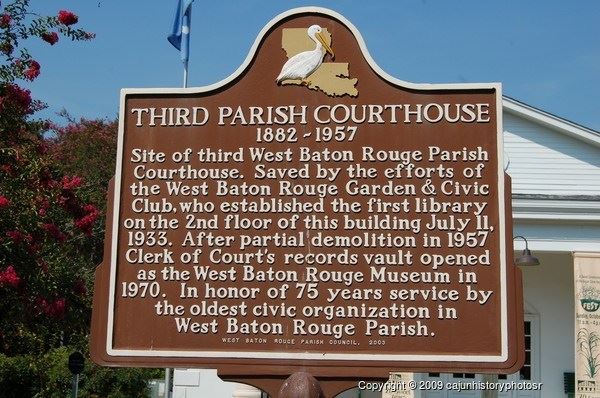 Third Parish Courthouse Historical Marker