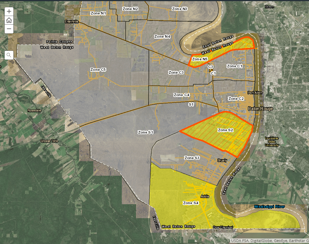 GIS Spray Zone Map